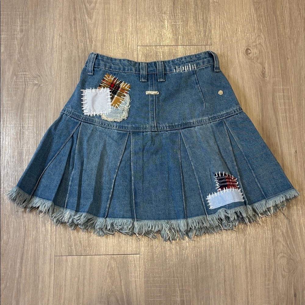13De Marzo Patch Suture Denim Skirt NWT - Picture 9 of 16